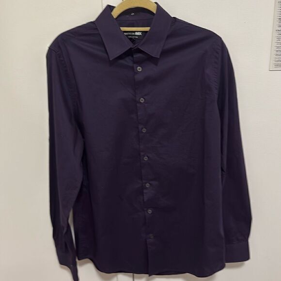 NWOT Express Mens 1 MX Purple Long Sleeve Cotton Dress Shirt. Size Medium - Picture 1 of 9
